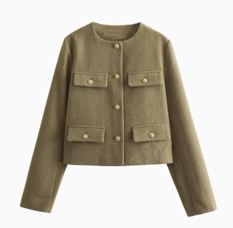 Lina | Damen Klassischer Tweed Blazer