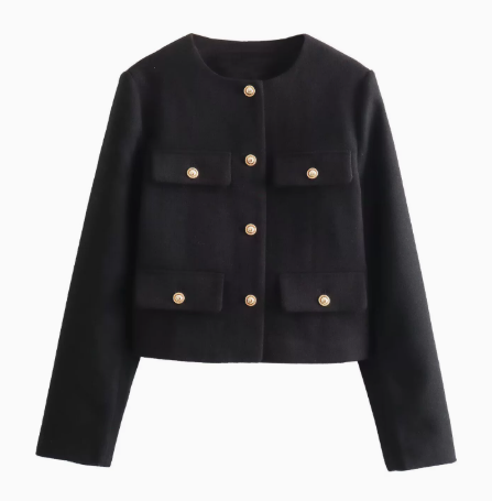 Lina | Damen Klassischer Tweed Blazer