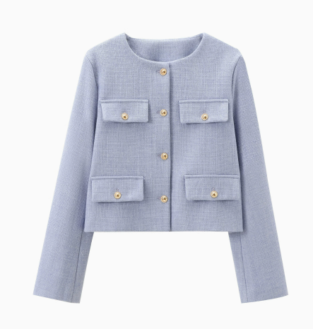 Lina | Damen Klassischer Tweed Blazer