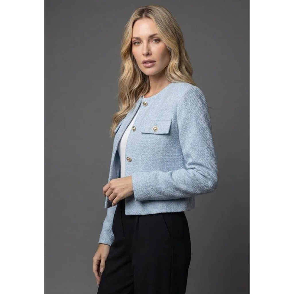 Lina | Damen Klassischer Tweed Blazer