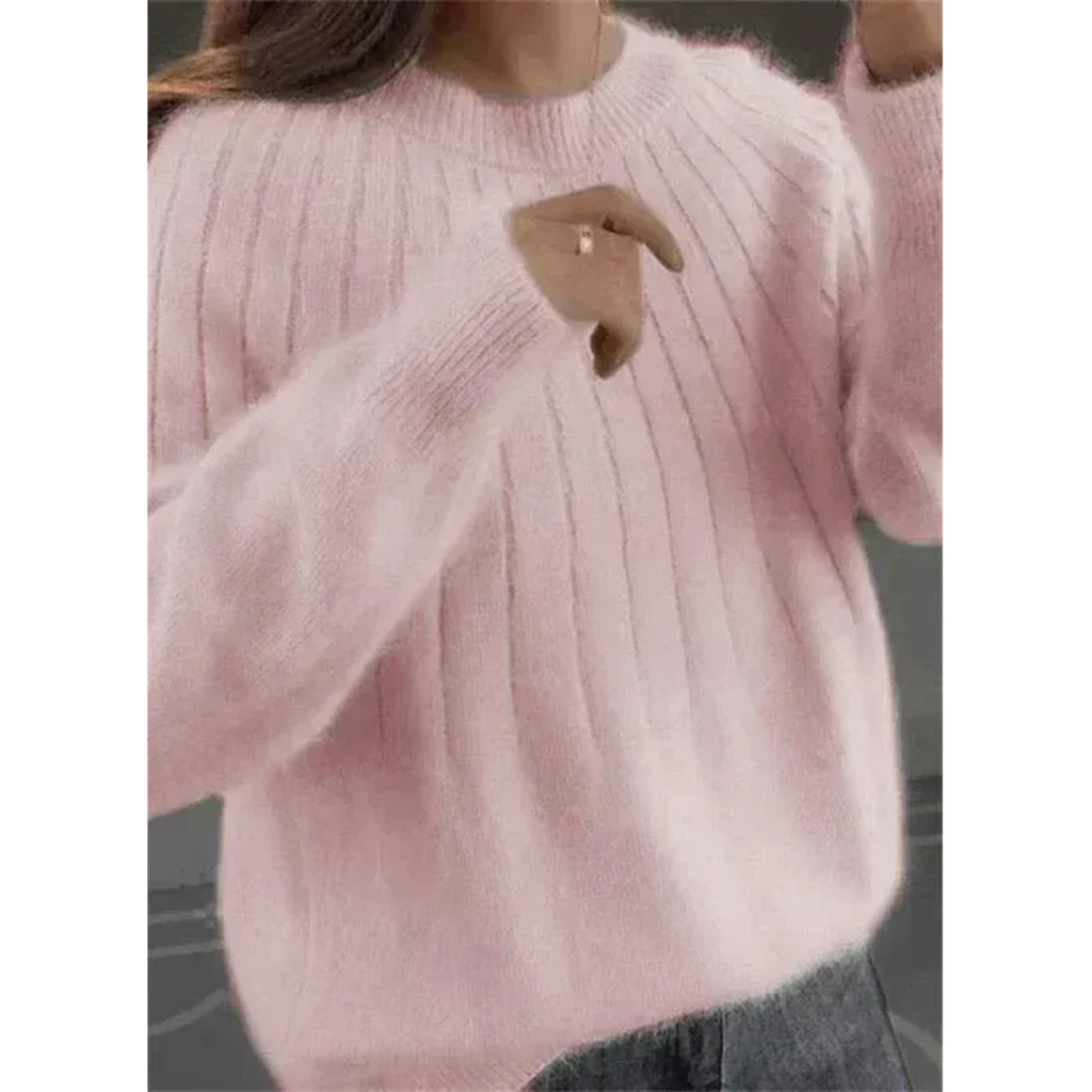 Lina | Damen Komfortable Kaschmir Strick Pullover
