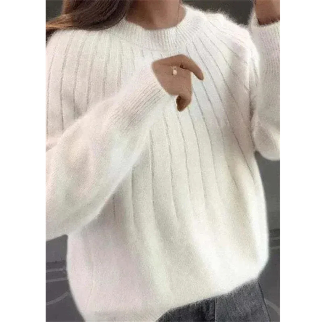 Lina | Damen Komfortable Kaschmir Strick Pullover