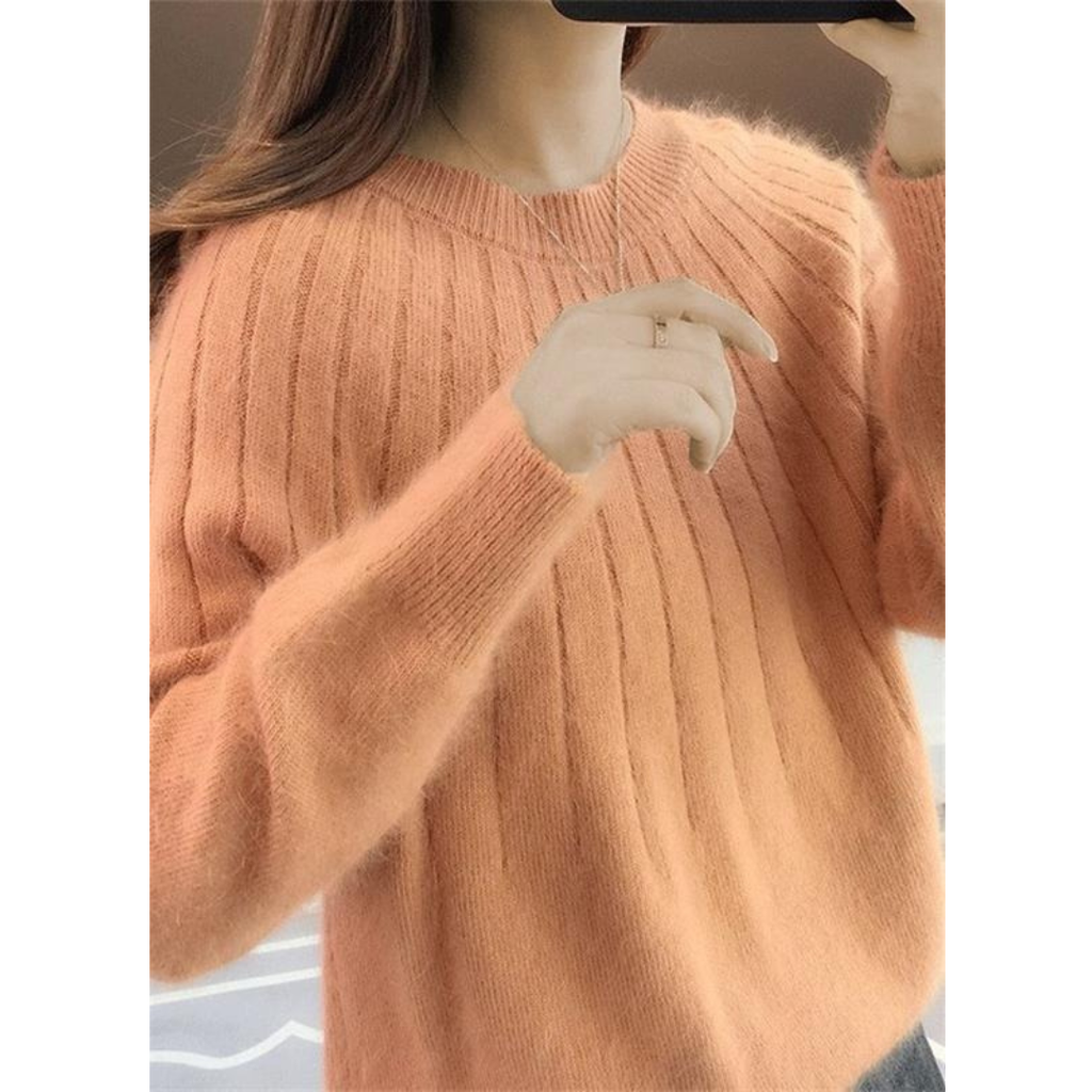 Lina | Damen Komfortable Kaschmir Strick Pullover
