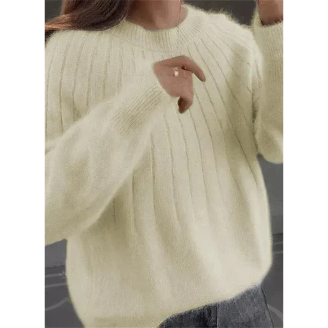 Lina | Damen Komfortable Kaschmir Strick Pullover