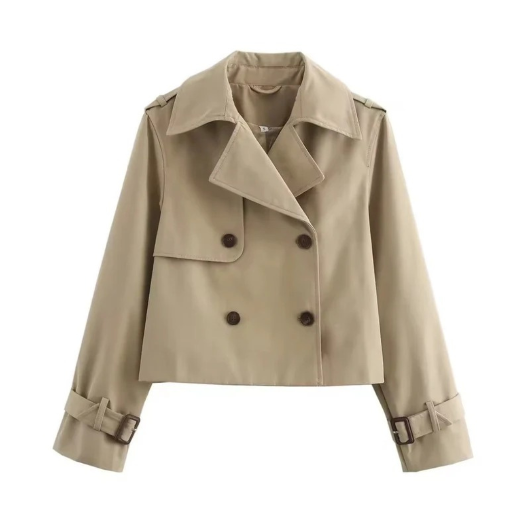 Lina | Damen Kurzer Klassischer Trench Coat