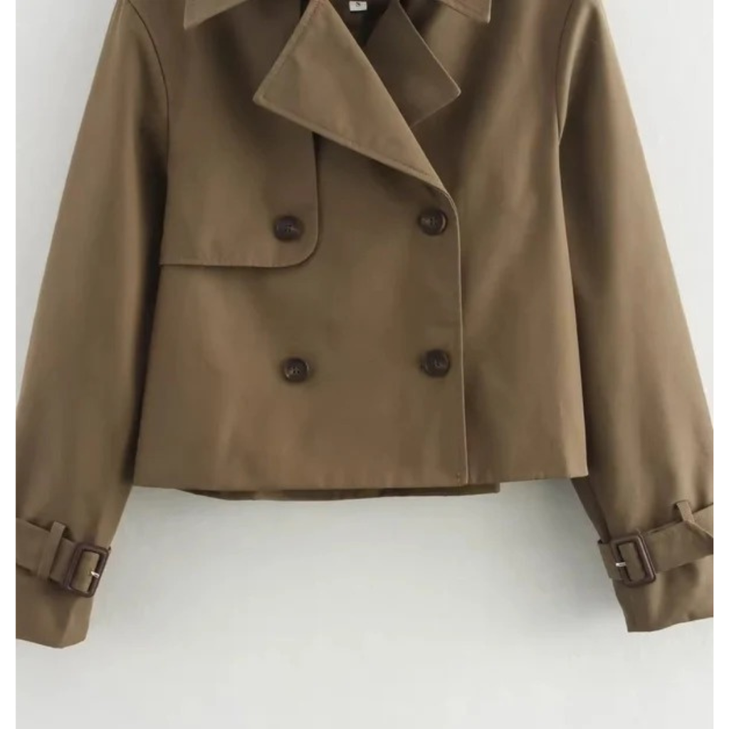Lina | Damen Kurzer Klassischer Trench Coat