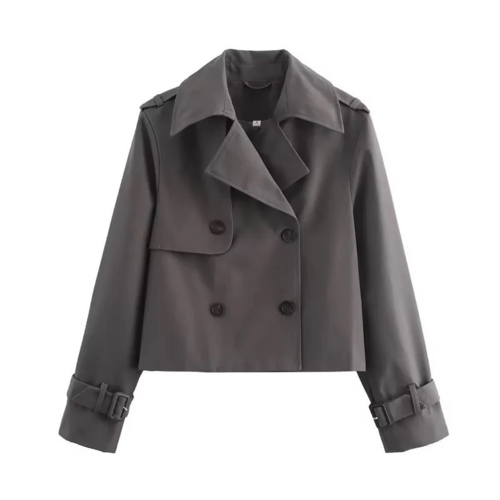 Lina | Damen Kurzer Klassischer Trench Coat