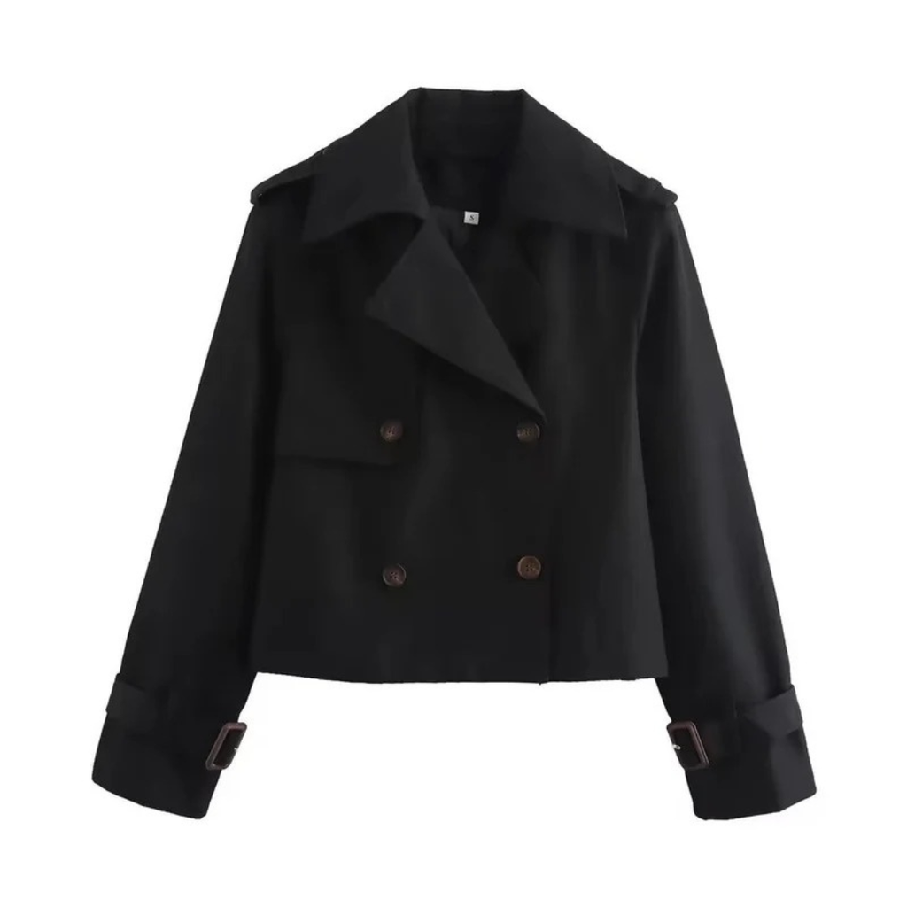 Lina | Damen Kurzer Klassischer Trench Coat