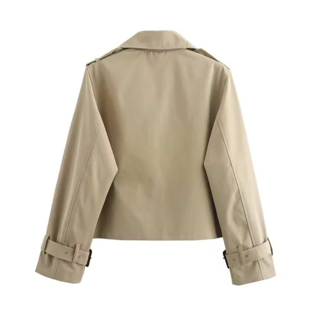 Lina | Damen Kurzer Klassischer Trench Coat