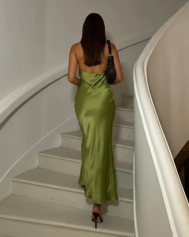 Liora | Damen Elegantes Maxi Abendkleid mit offenem Rücken