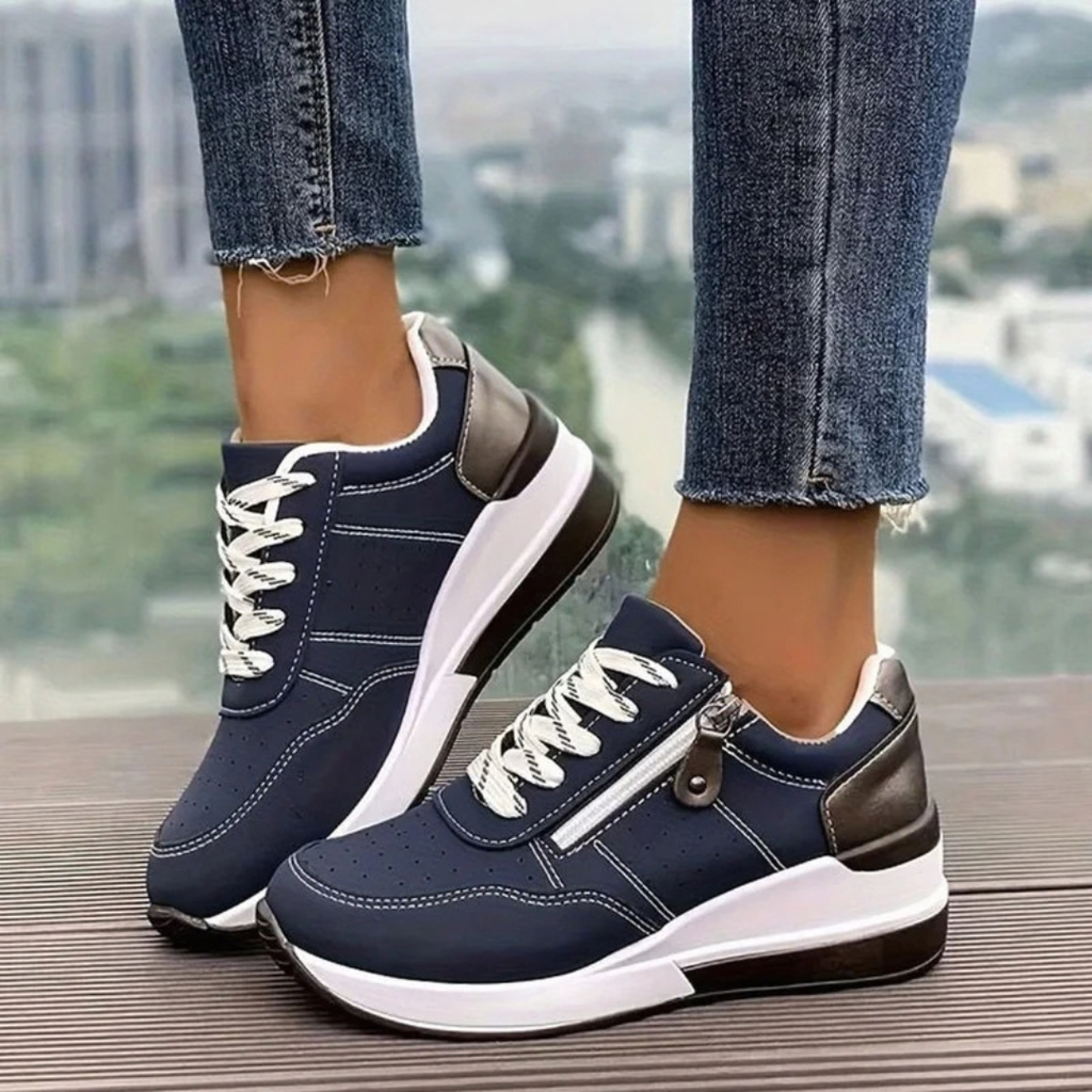 Liselotte | Damen Orthopädische Sneaker mit Plateau und Schnürschuh