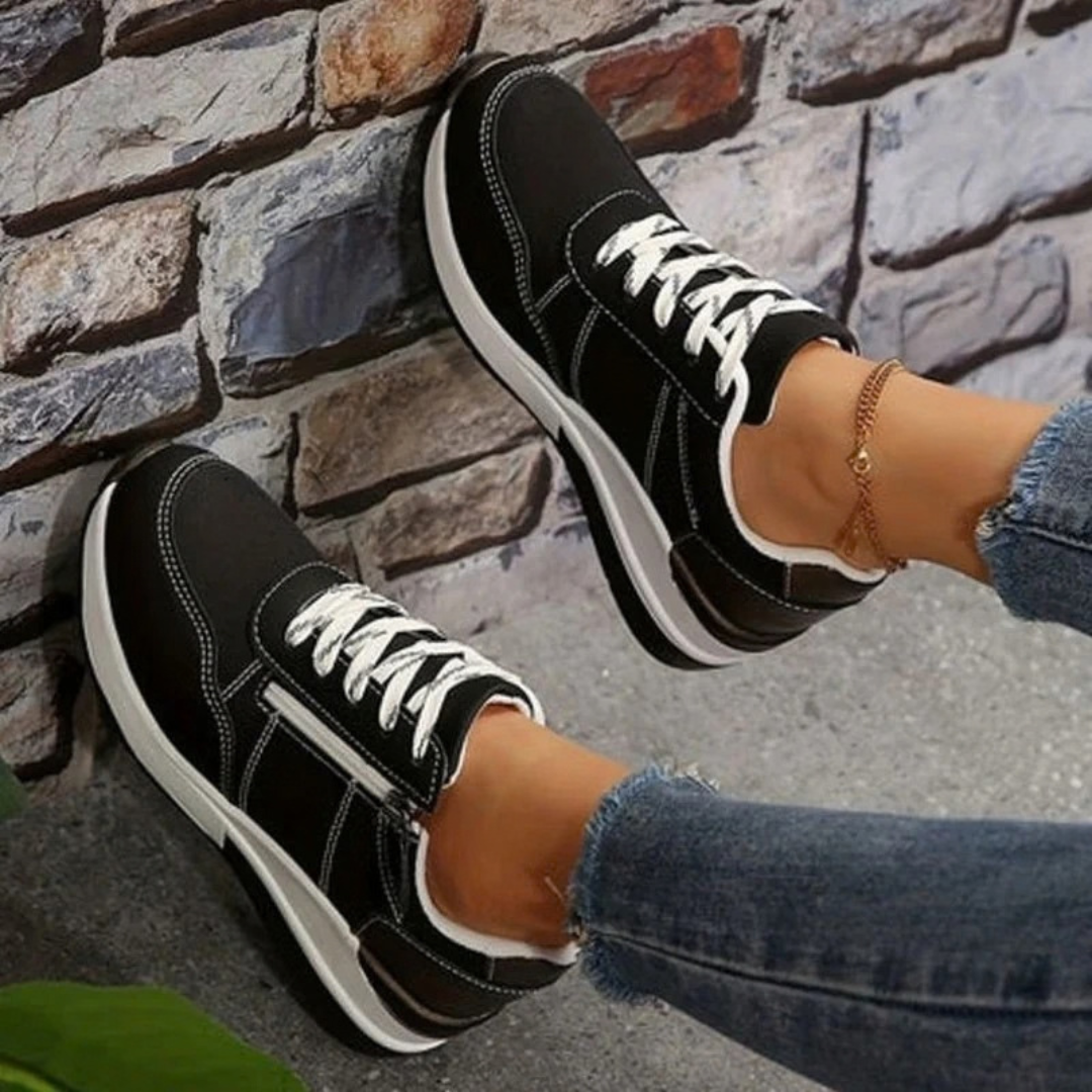 Liselotte | Damen Orthopädische Sneaker mit Plateau und Schnürschuh