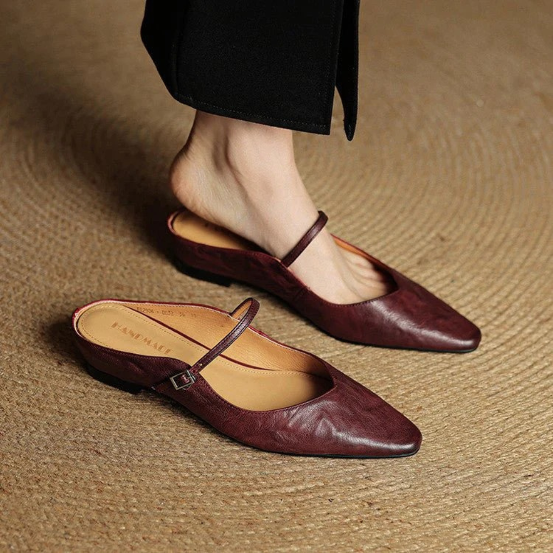 Elise | Stilvolle Damen Pantoletten mit Spitzer Form