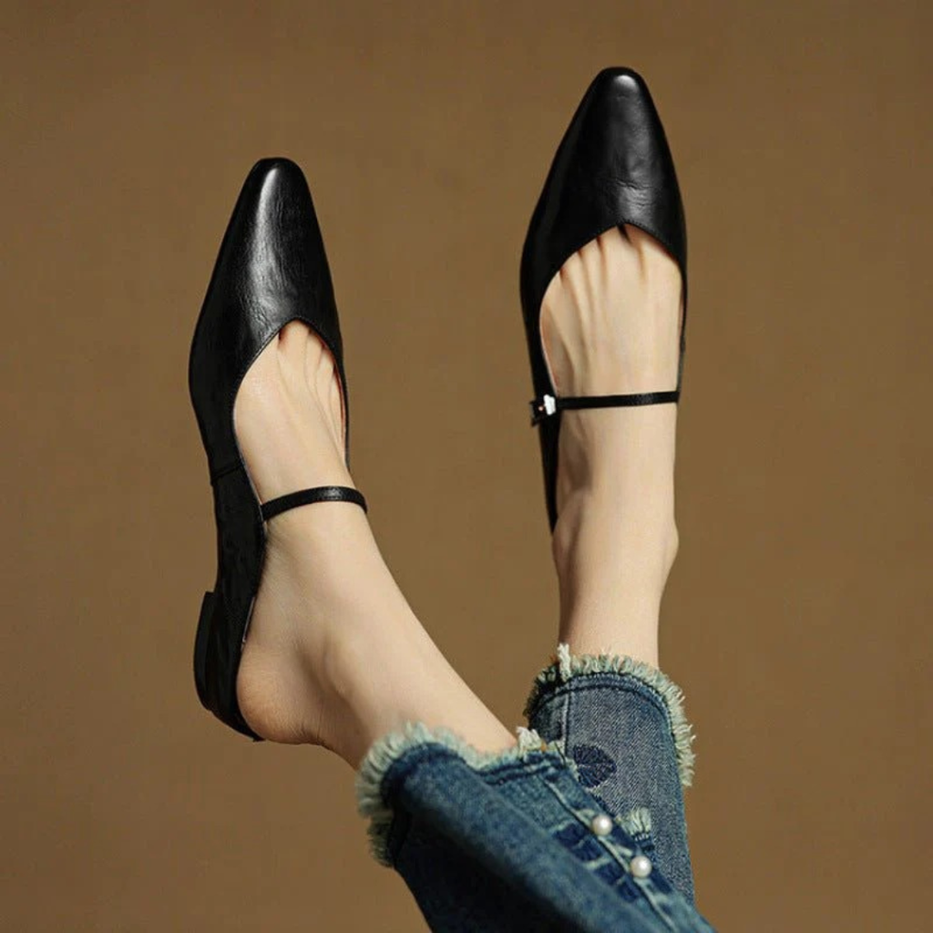 Elise | Stilvolle Damen Pantoletten mit Spitzer Form