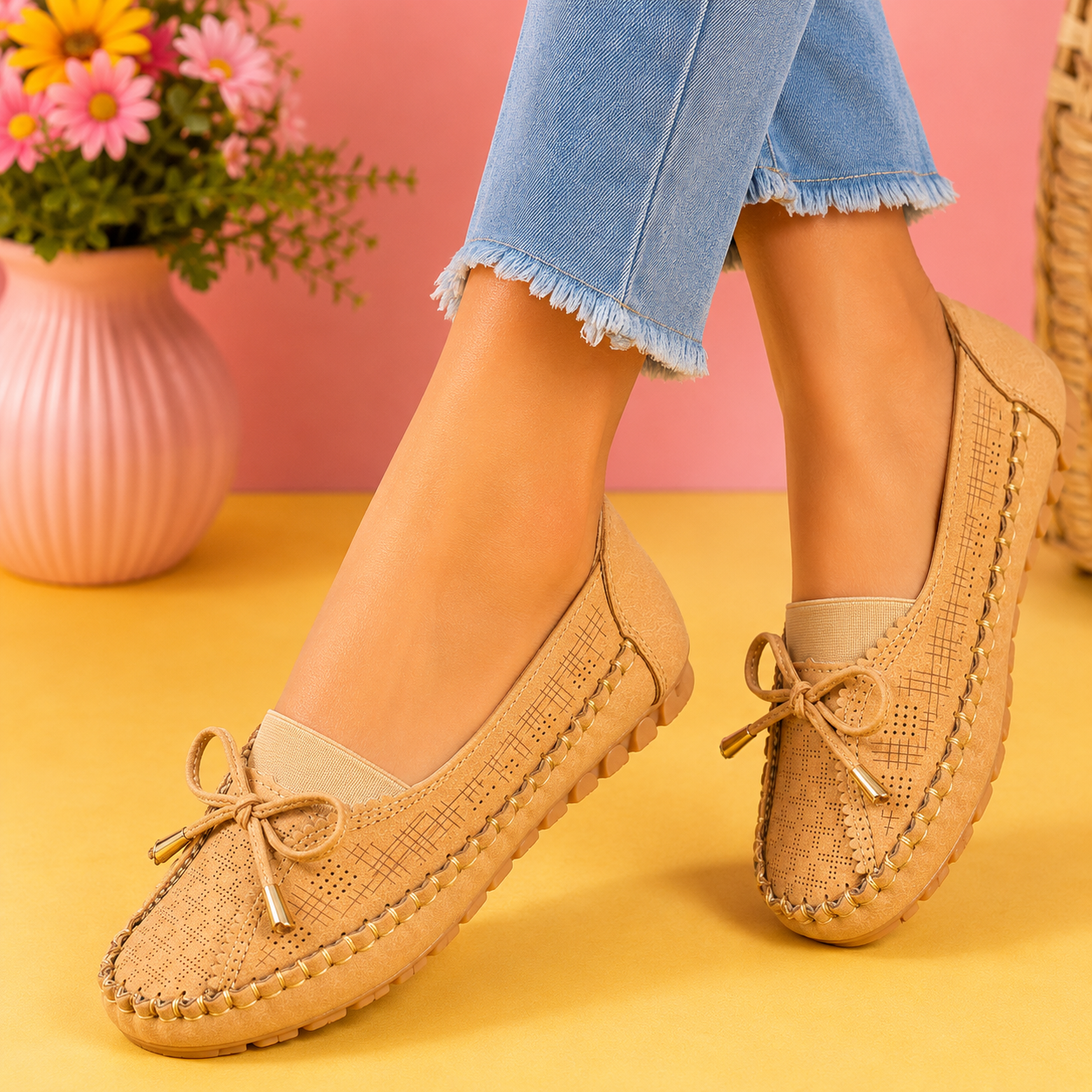 Lorelei | Damen Klassische Loafer Schuhe Perforiert