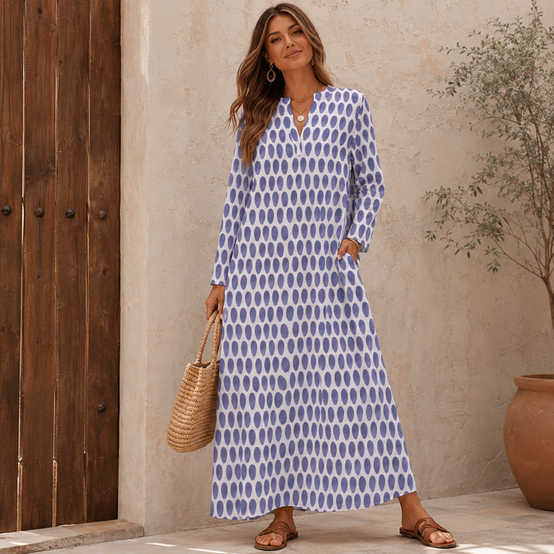 Lorena | Damen Schlichtes Sommerkleid Maxi