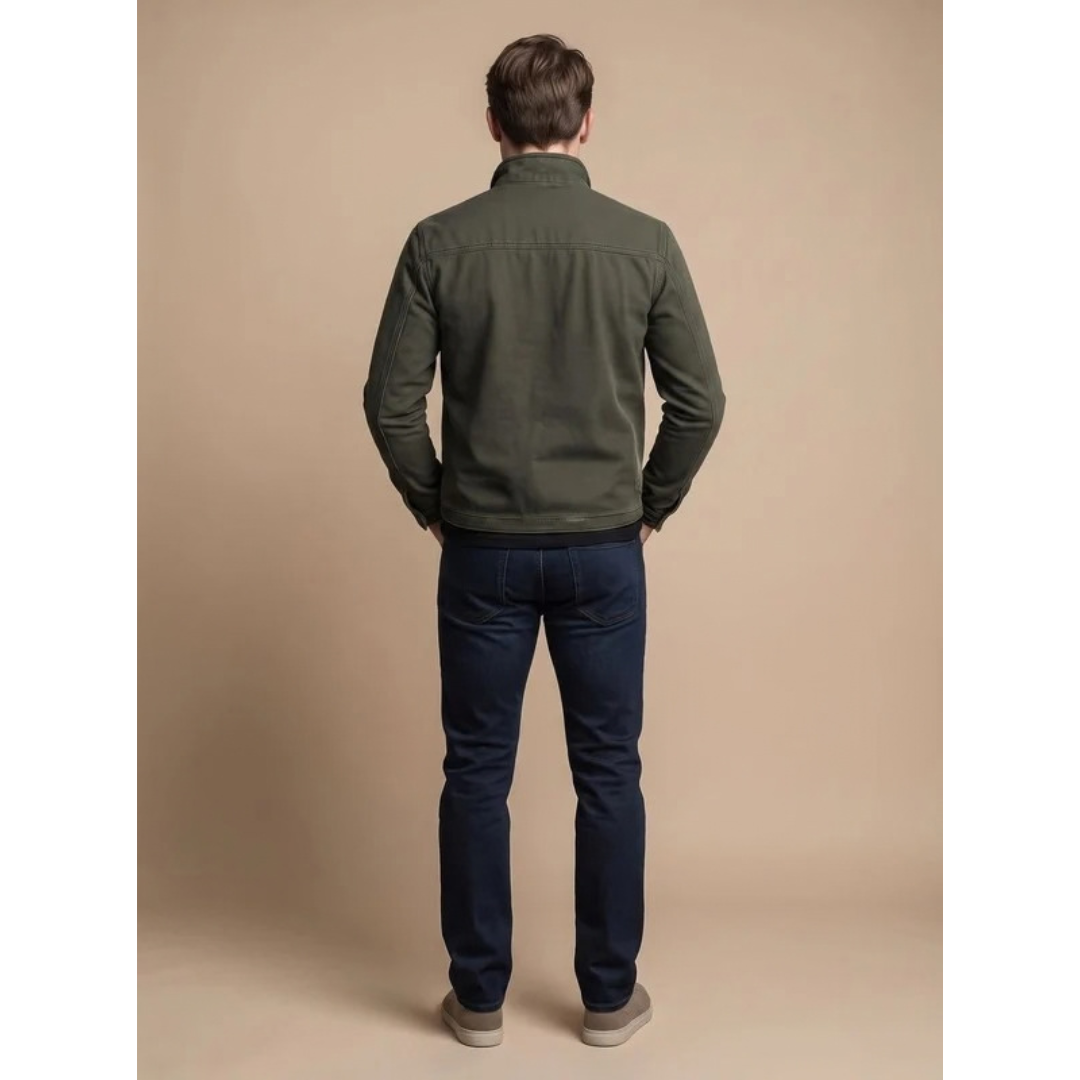 Lorenz | Herren Jacke mit Reißverschluss, Stehkragen und Taschen