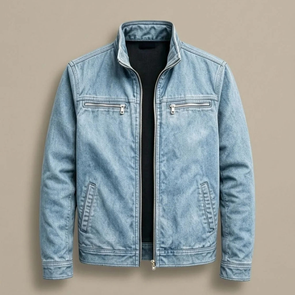 Lorenz | Herren Jacke mit Reißverschluss, Stehkragen und Taschen