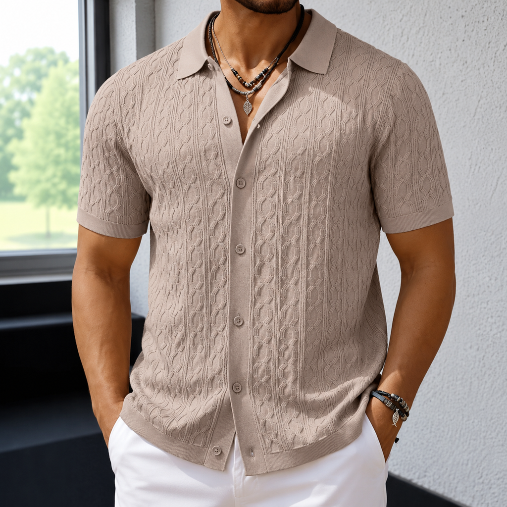 Lorenz | Herren Poloshirt Für Sommer Mit Knopfleiste