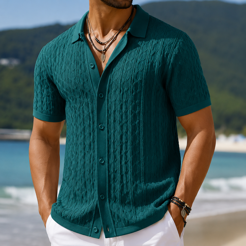 Lorenz | Herren Poloshirt Für Sommer Mit Knopfleiste