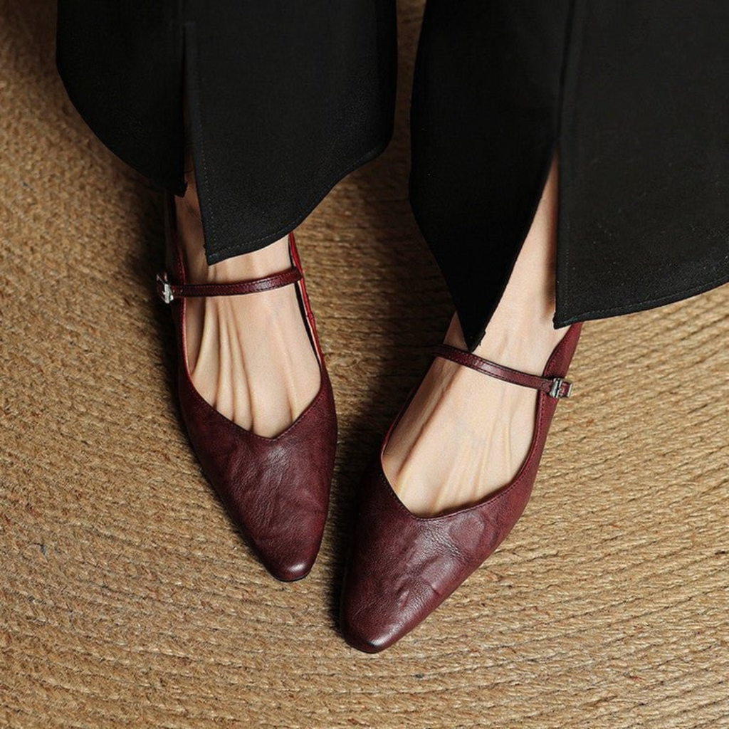 Loretta | Elegante Damen Pantoletten mit Riemchen