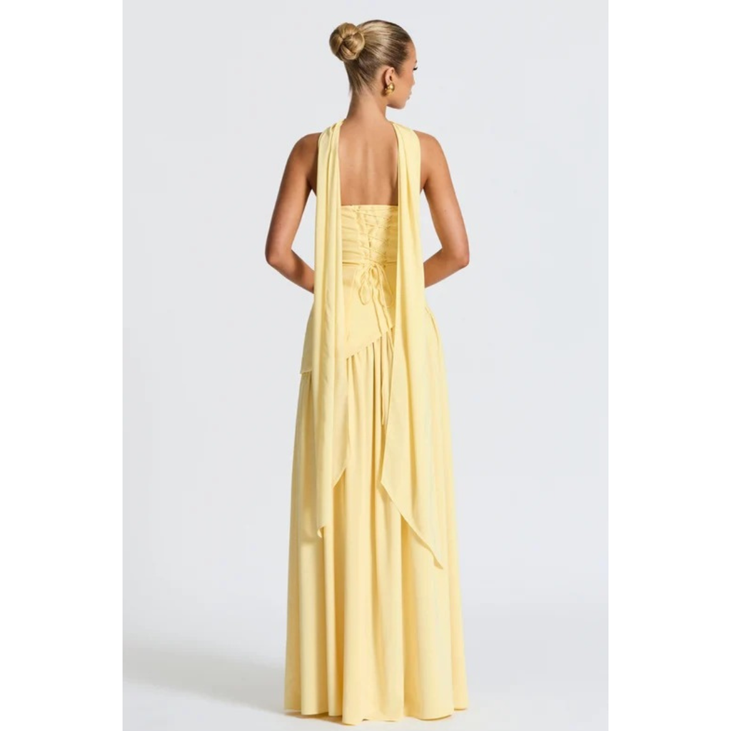 Lotta | Damen Elegante Maxi Abendkleid mit Schlitz