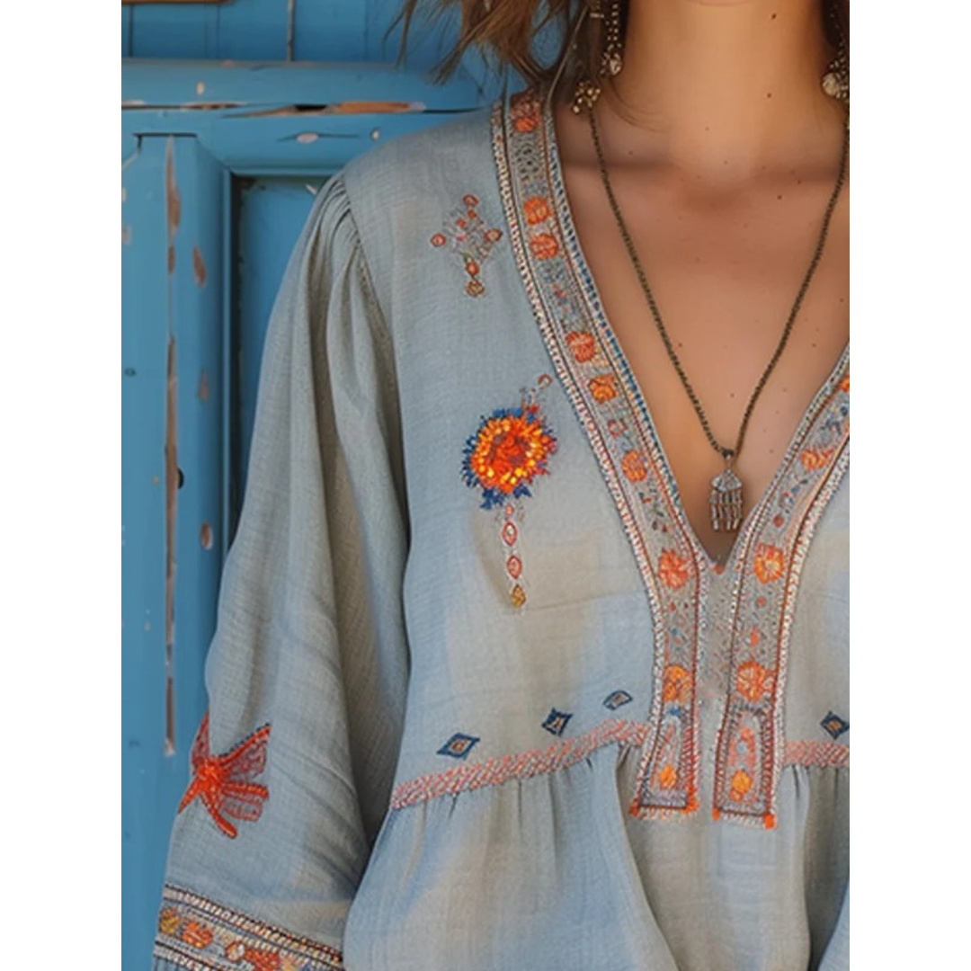 Lotte | Damen Bluse Mit Stickerei Für Sommer