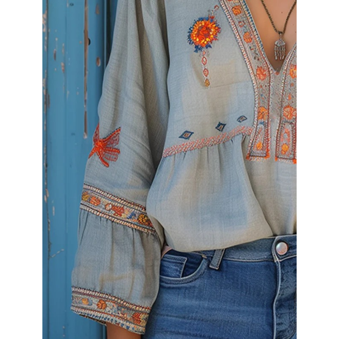 Lotte | Damen Bluse Mit Stickerei Für Sommer