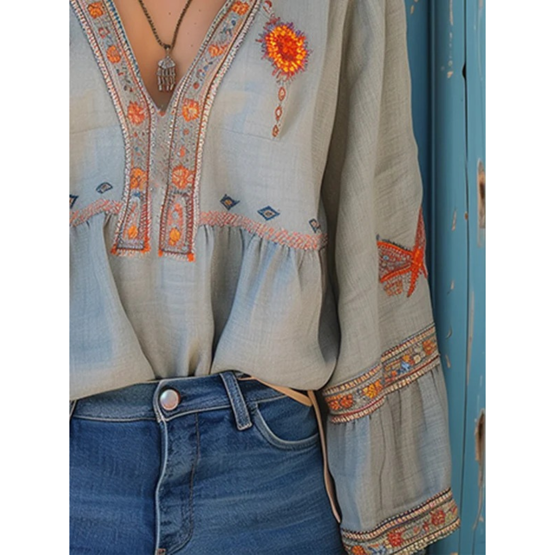 Lotte | Damen Bluse Mit Stickerei Für Sommer