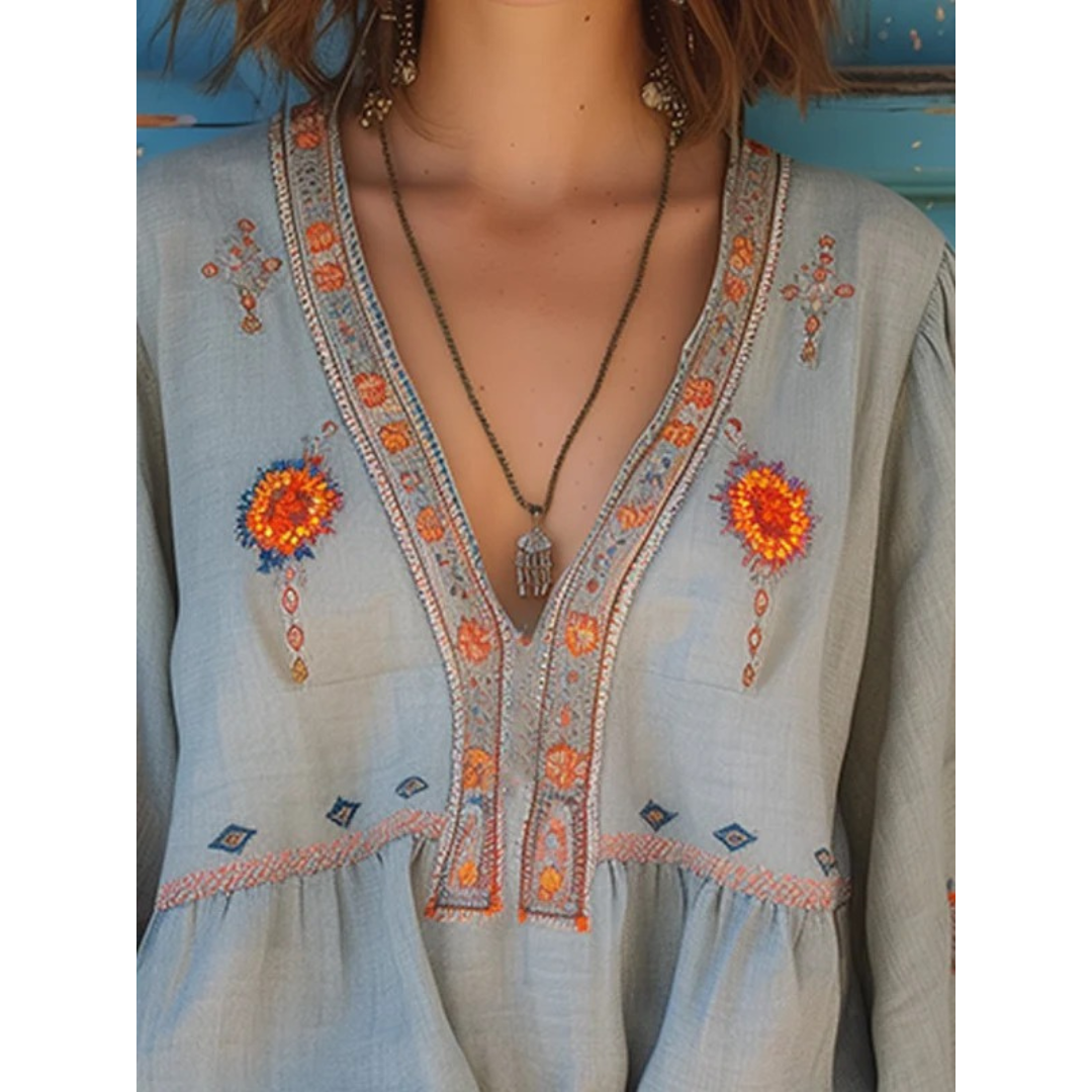 Lotte | Damen Bluse Mit Stickerei Für Sommer