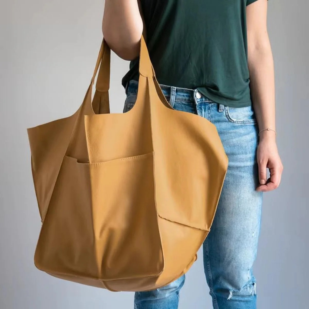 Lou | Damen Elegante Vegane Leder Tote Bag