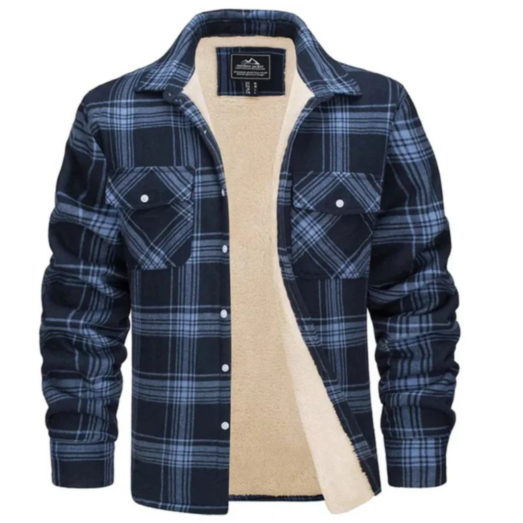 Luca | Herren Warme Hemdjacke mit Sherpa Futter
