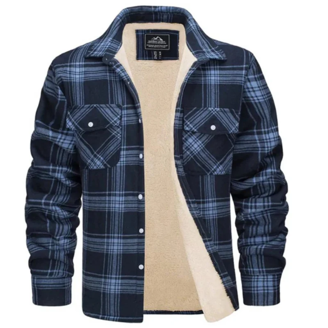 Luca | Herren Warme Hemdjacke mit Sherpa Futter