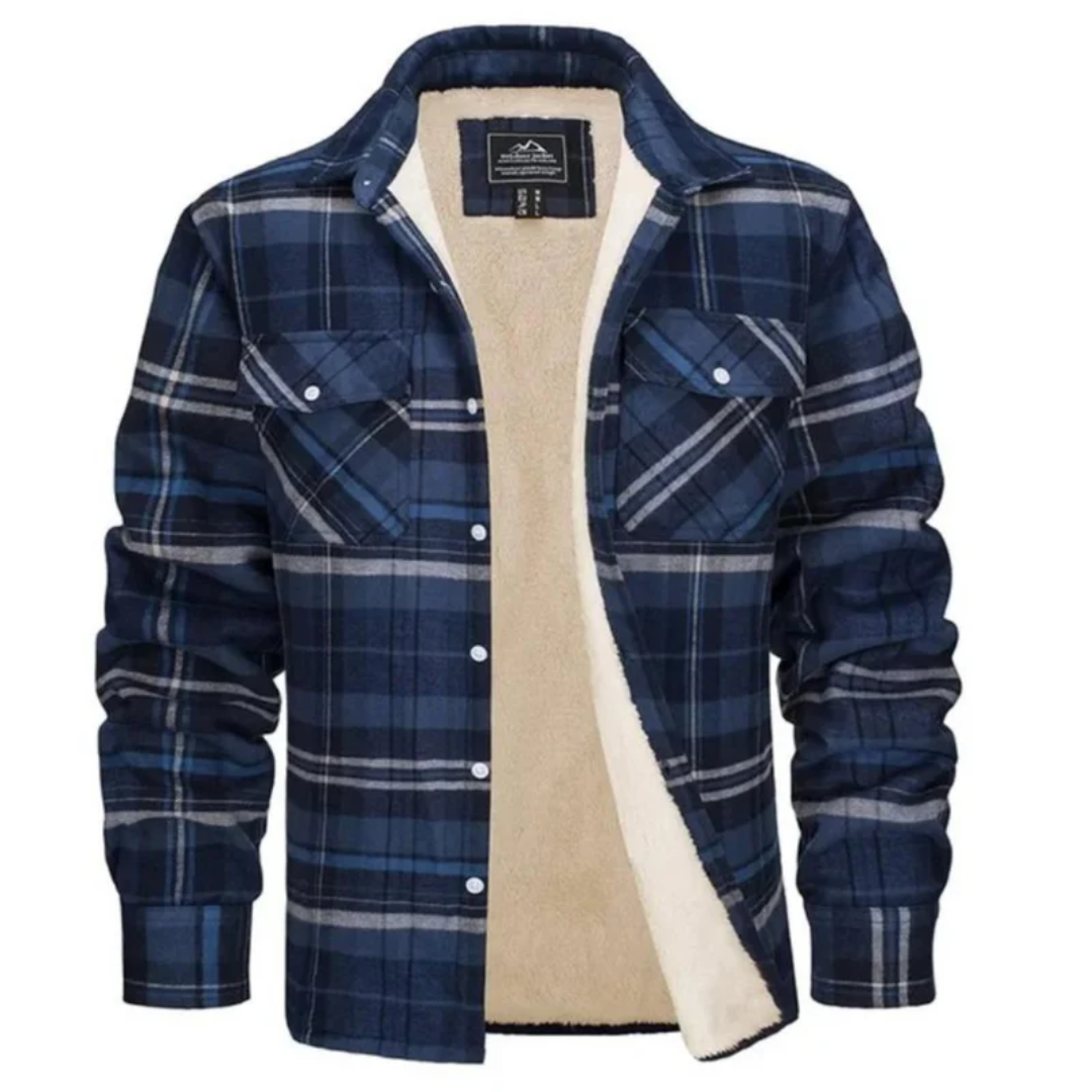 Luca | Herren Warme Hemdjacke mit Sherpa Futter