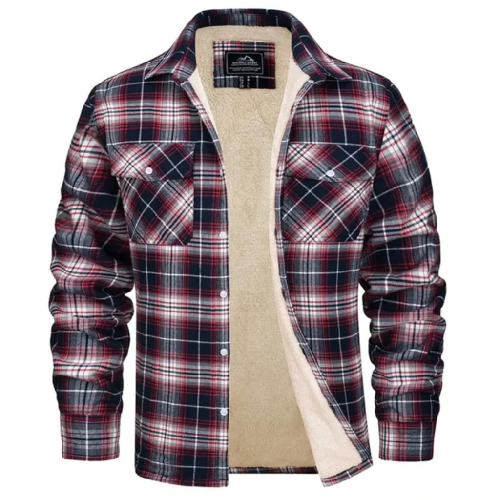 Luca | Herren Warme Hemdjacke mit Sherpa Futter