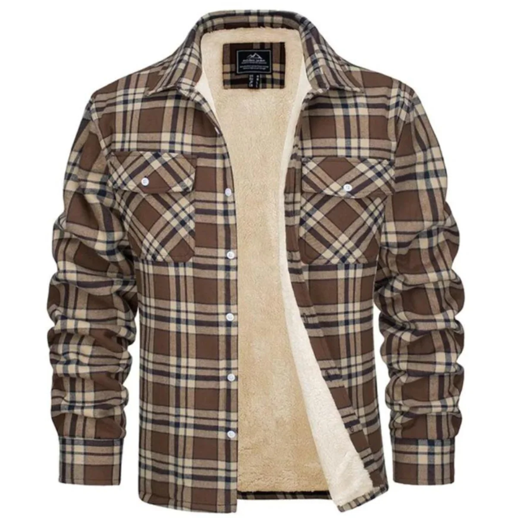 Luca | Herren Warme Hemdjacke mit Sherpa Futter