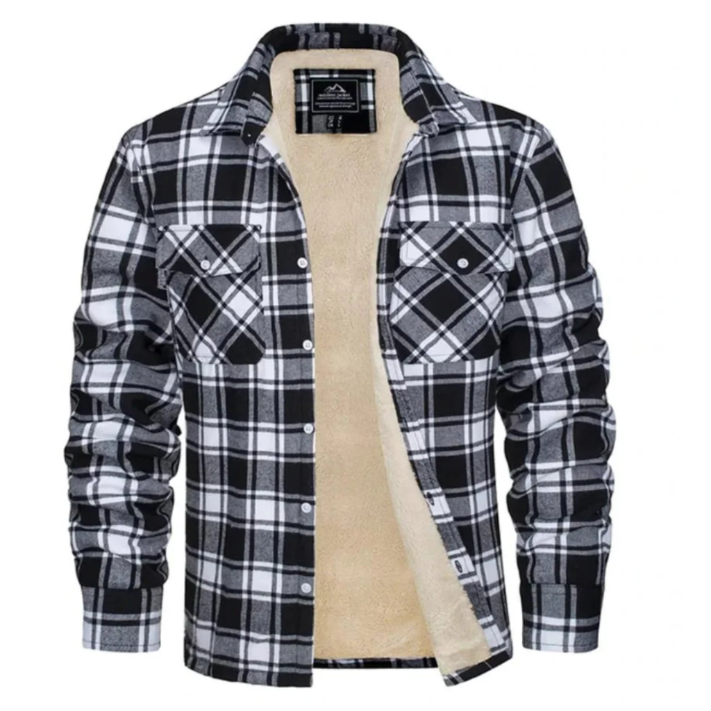 Luca | Herren Warme Hemdjacke mit Sherpa Futter