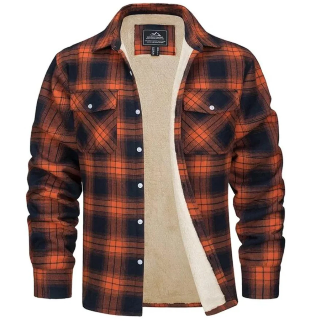 Luca | Herren Warme Hemdjacke mit Sherpa Futter