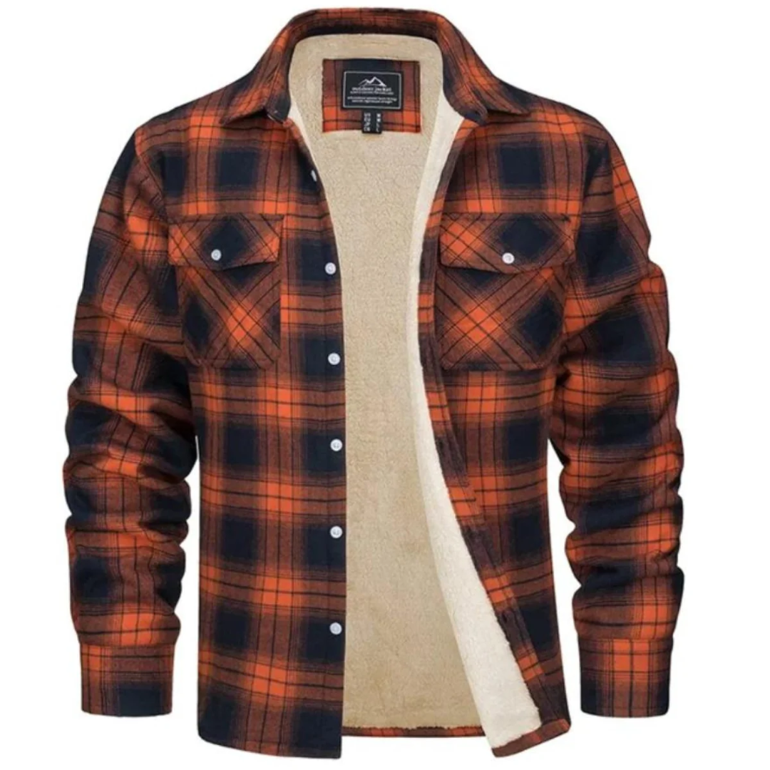 Luca | Herren Warme Hemdjacke mit Sherpa Futter