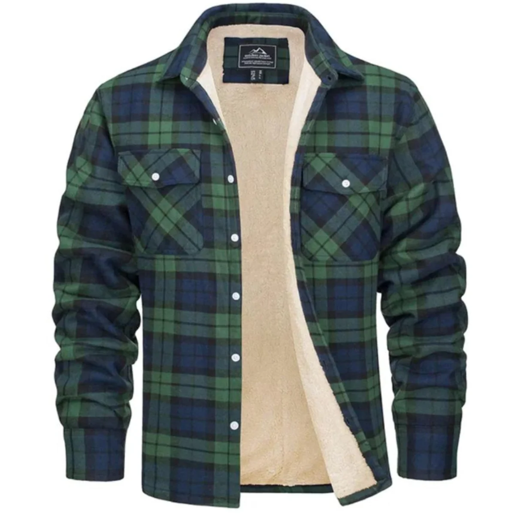 Luca | Herren Warme Hemdjacke mit Sherpa Futter