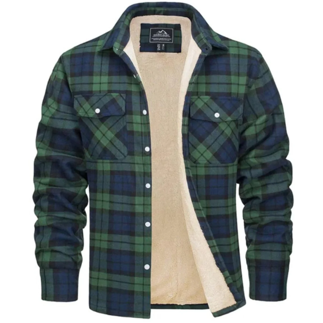 Luca | Herren Warme Hemdjacke mit Sherpa Futter