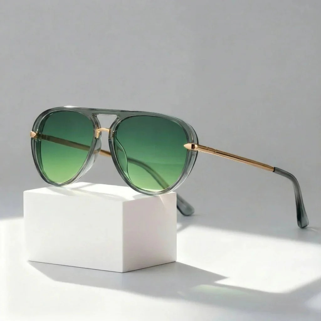 Lucas | Herren Sonnenbrille Aviator Grün Klassisch