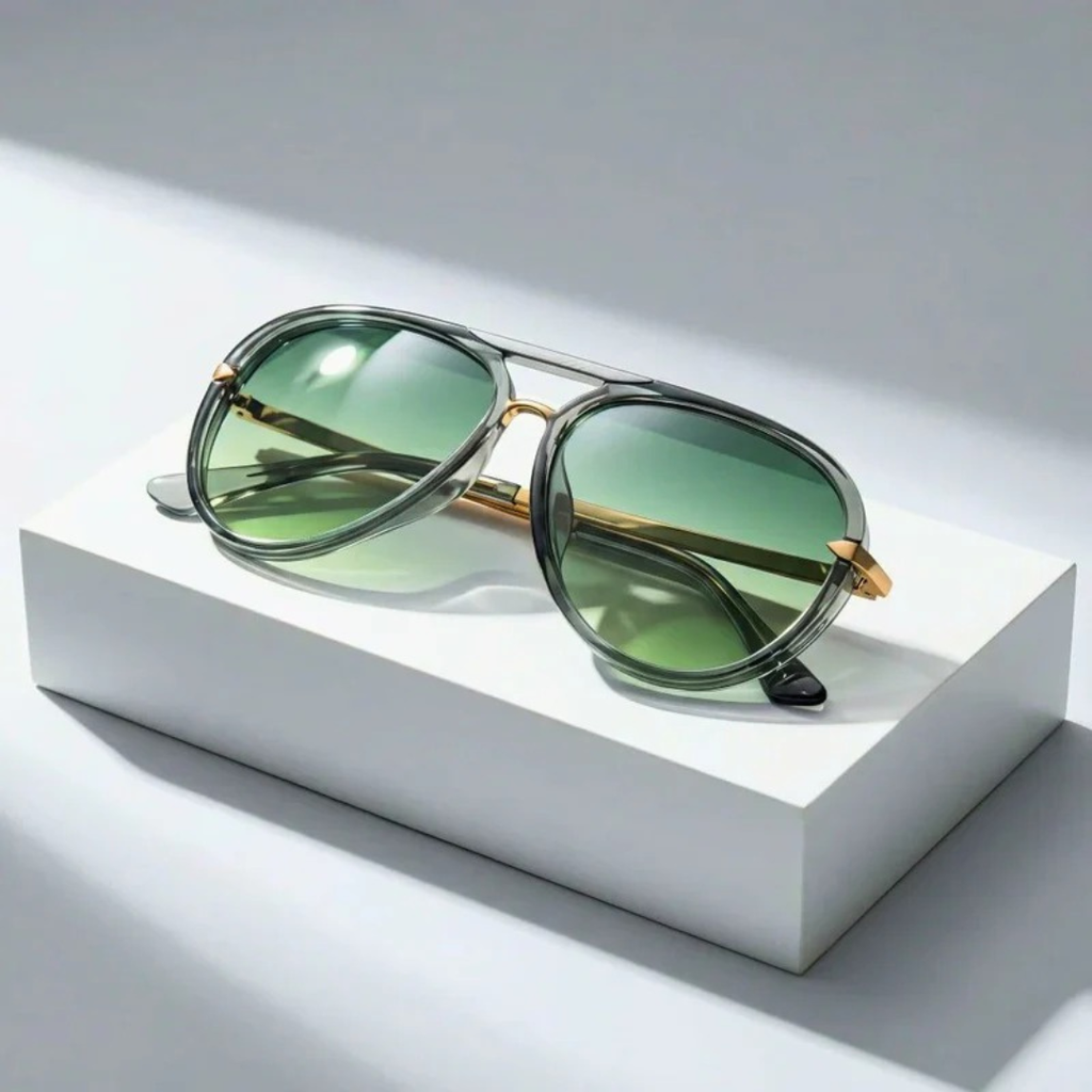 Lucas | Herren Sonnenbrille Aviator Grün Klassisch