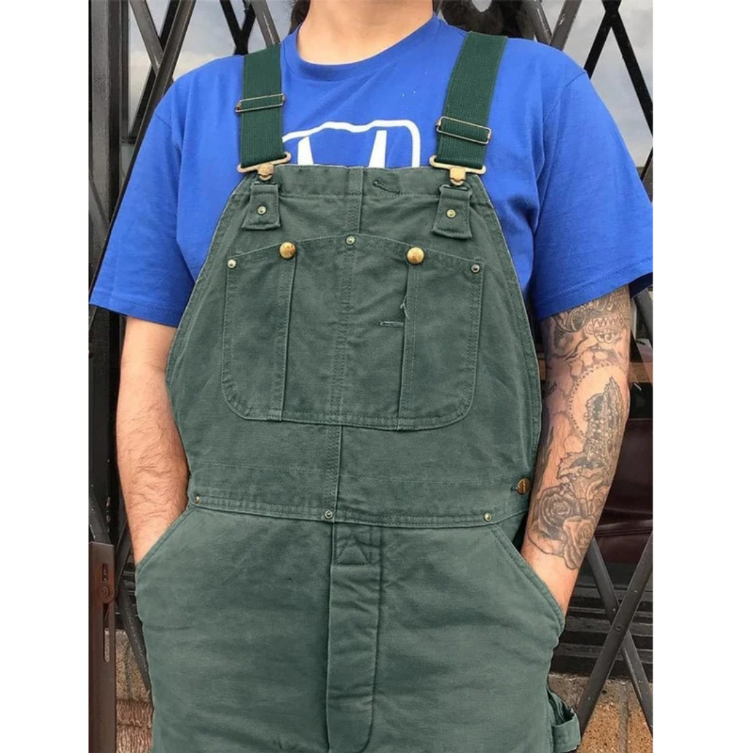 Luisa | Damen Bequeme Baumwoll Jumpsuit mit Trägern