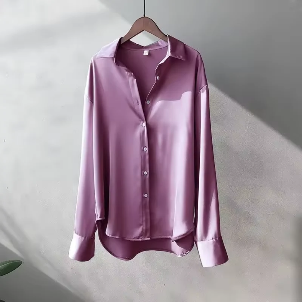 Luisa | Damen Klassische Langarm Bluse