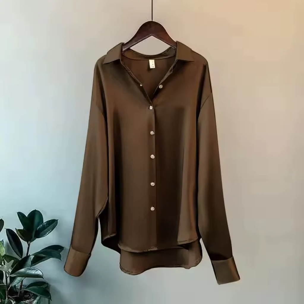 Luisa | Damen Klassische Langarm Bluse