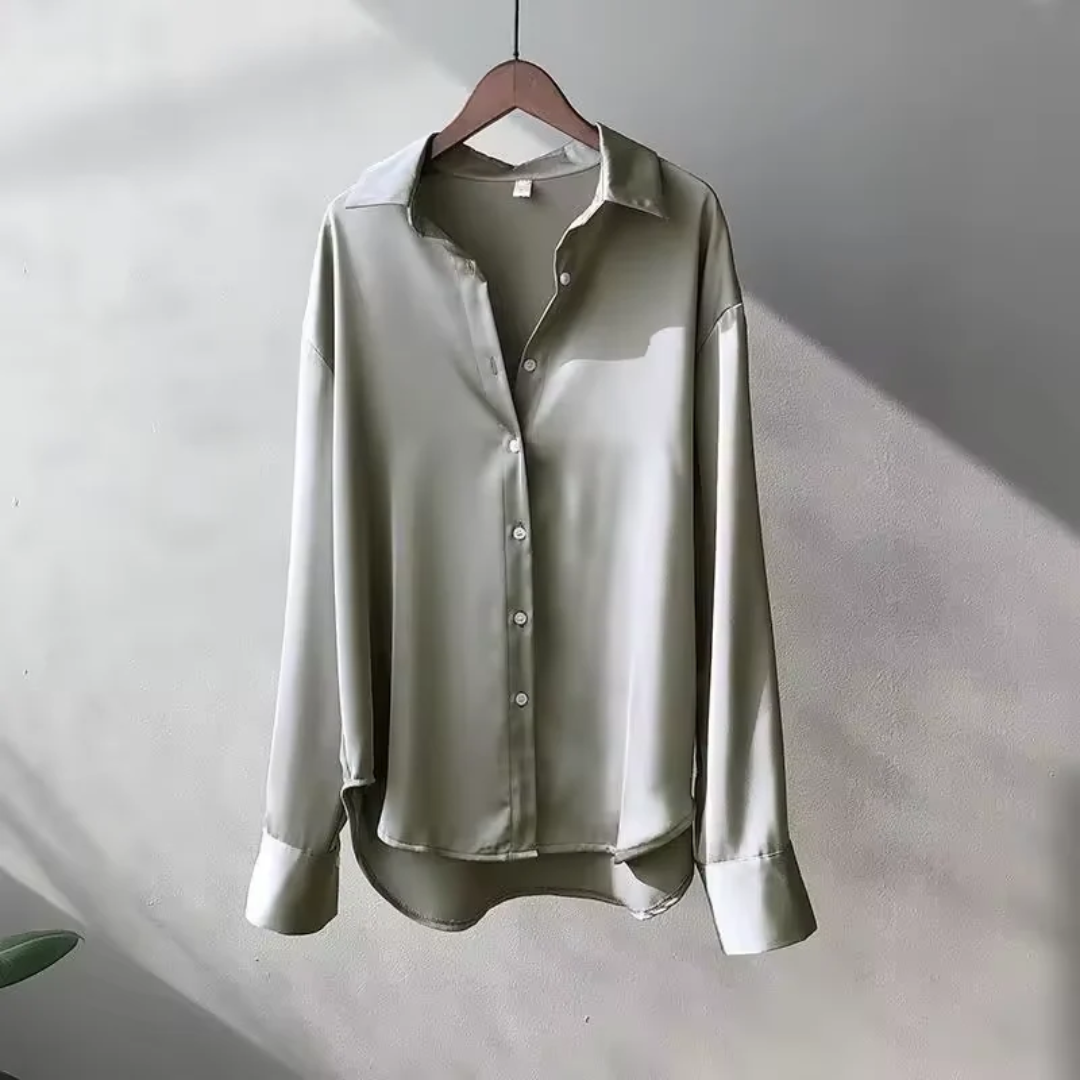 Luisa | Damen Klassische Langarm Bluse