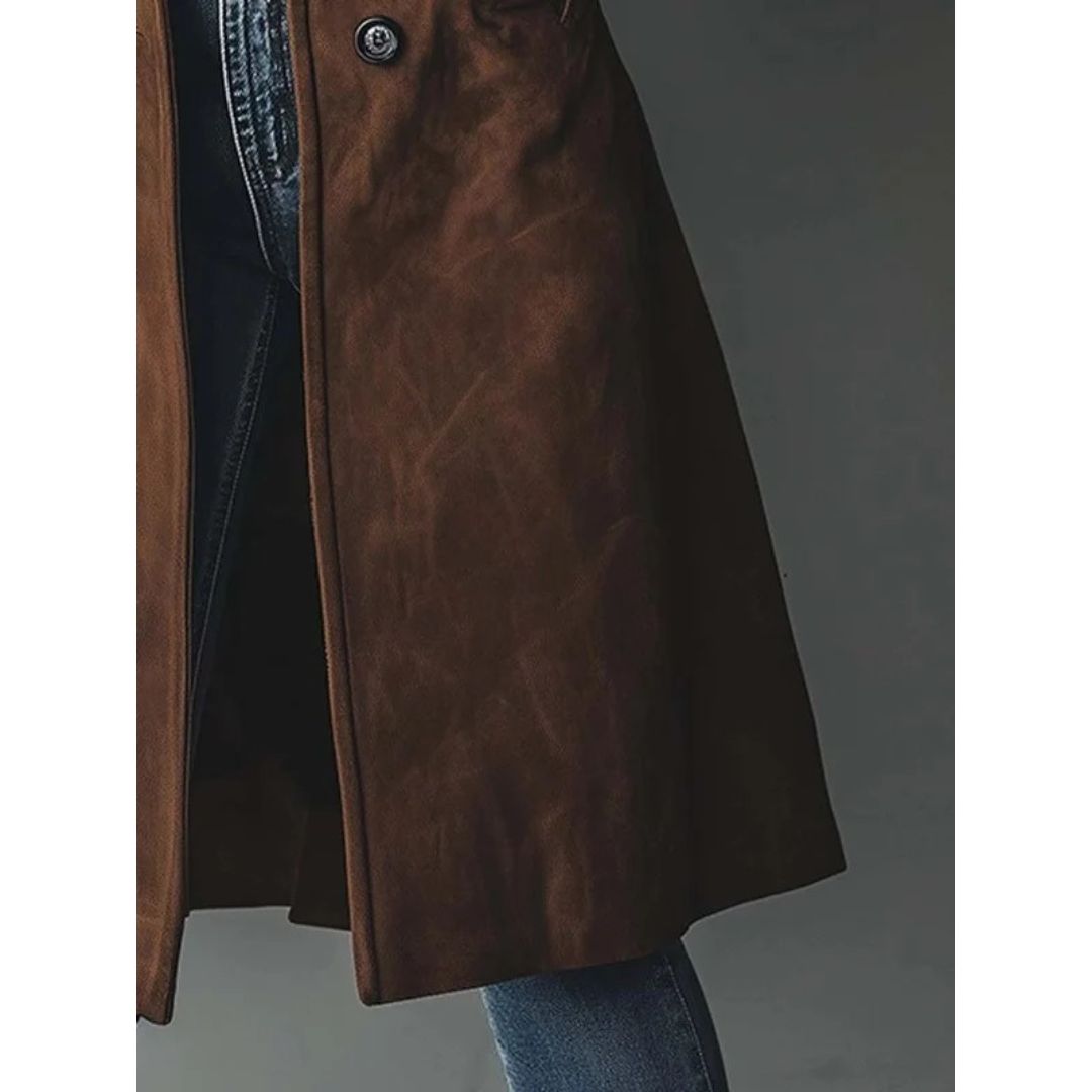 Luisa | Damen Langer Trench Coat für Alltag