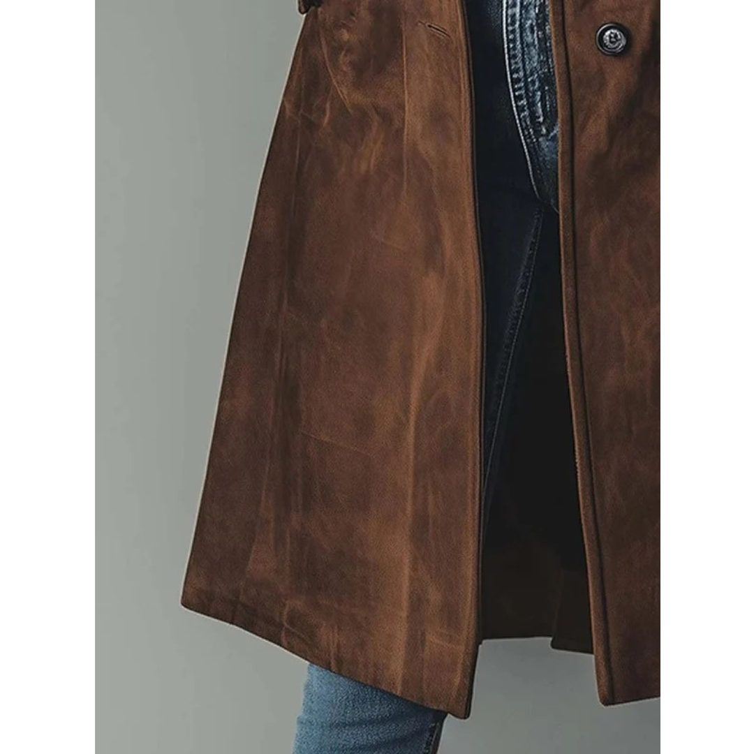 Luisa | Damen Langer Trench Coat für Alltag