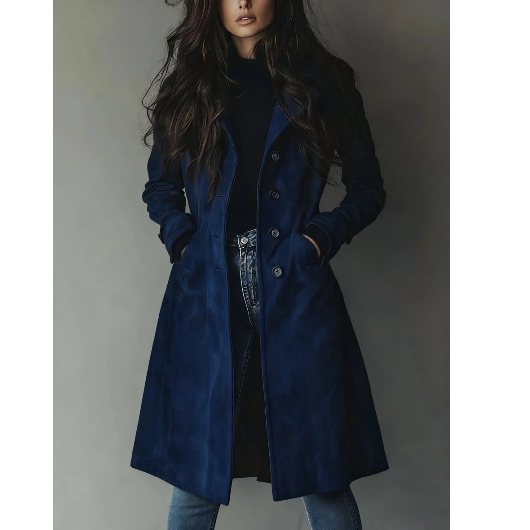Luisa | Damen Langer Trench Coat für Alltag